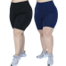 Shorts plus size academia feminina